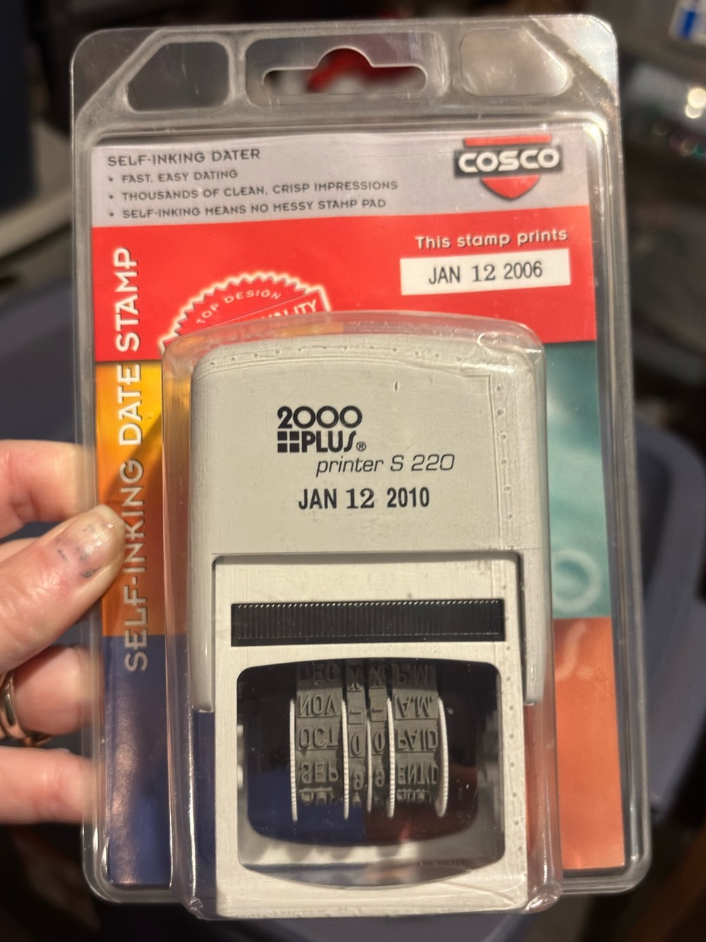 VTG Cosco 2000 Plus Printer S 220 Self Inking Date Stamp NIP